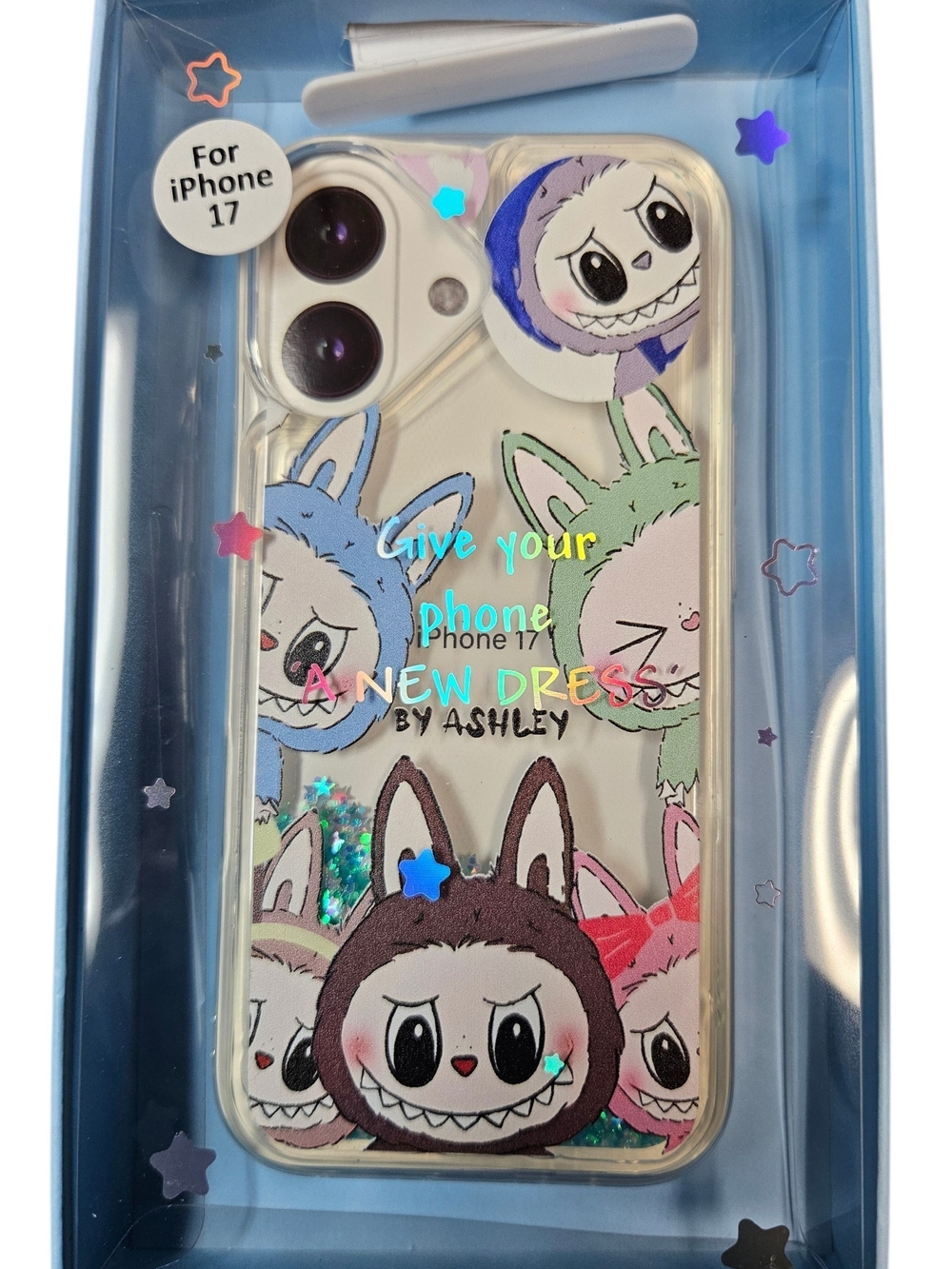 iPhone 17 Clear Case with Colorful Bunny Characters - Multicolor
